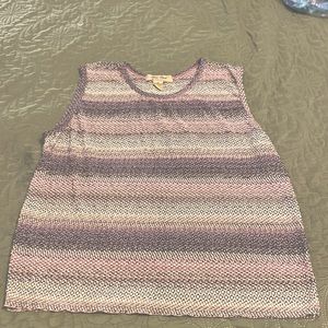 Stripe tank. Lovely colours. Mauves browns black